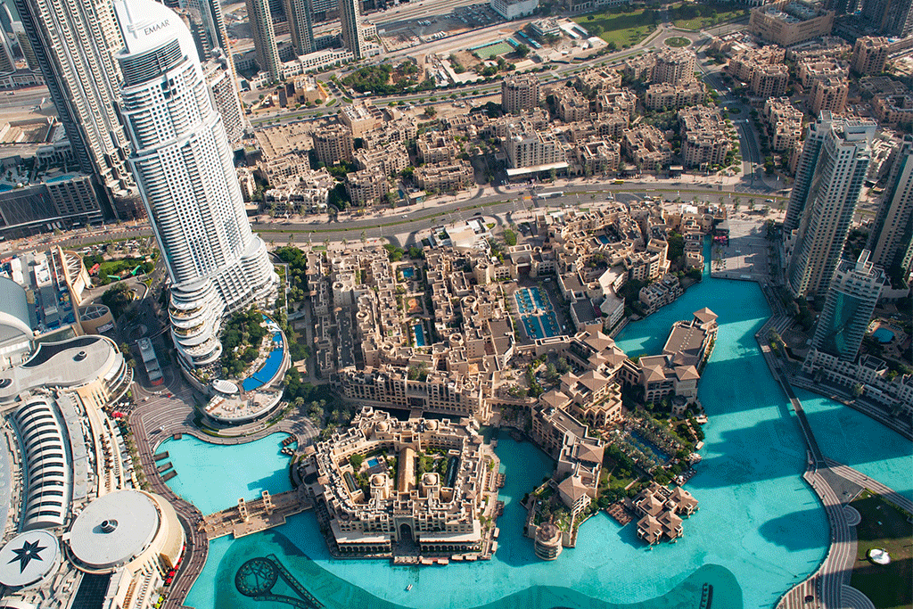 dubai aerial view