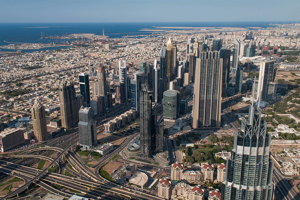dubai aerial view